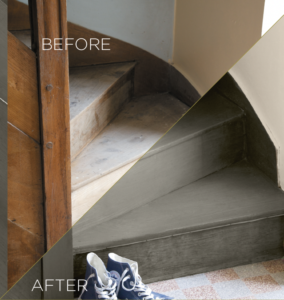 V33 Renovation Floor & Stairs Before & After
