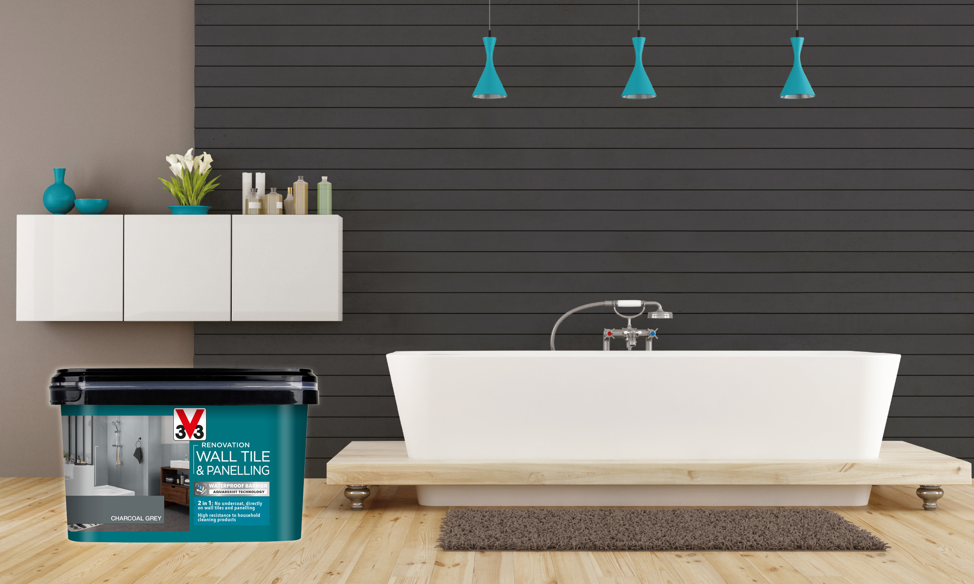 Home V33 paint and renovation wood products